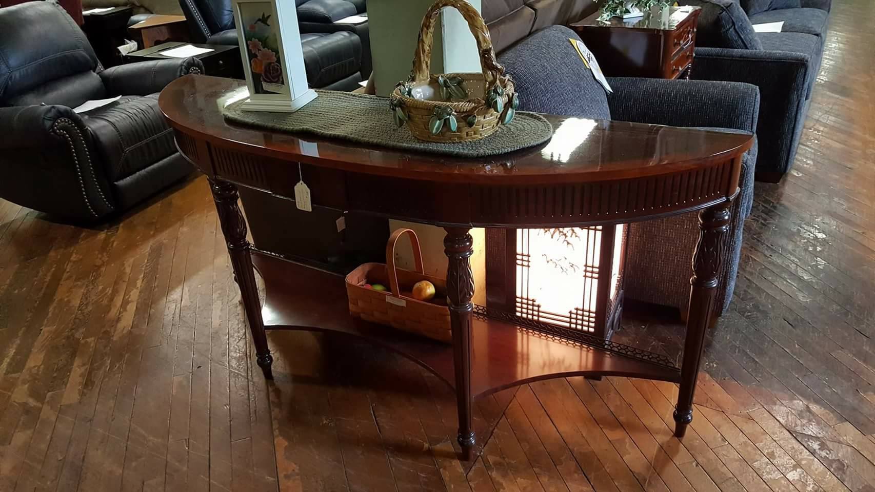 solid mahogany sofa table