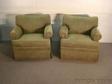 Ethan Allen Pair of Club Chairs