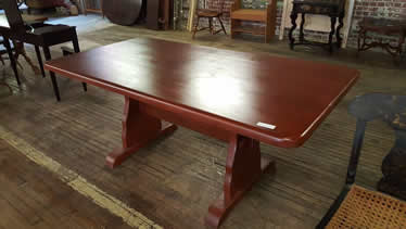 New Red Paint Farm Table